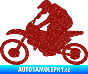 Samolepka Motorka 031 levá motokros Ultra Metalic červená