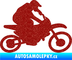 Samolepka Motorka 031 pravá motokros Ultra Metalic červená