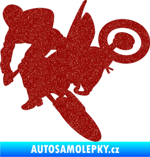 Samolepka Motorka 033 levá motokros Ultra Metalic červená