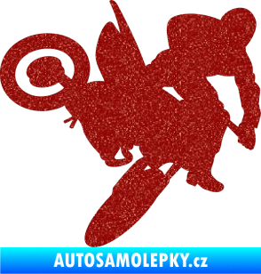 Samolepka Motorka 033 pravá motokros Ultra Metalic červená