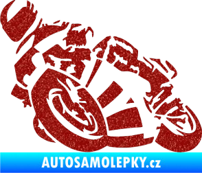 Samolepka Motorka 040 levá road racing Ultra Metalic červená