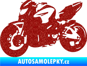 Samolepka Motorka 041 levá road racing Ultra Metalic červená