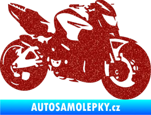 Samolepka Motorka 041 pravá road racing Ultra Metalic červená