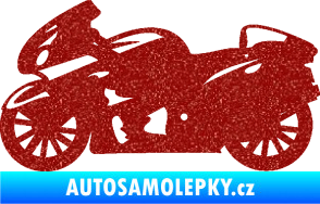 Samolepka Motorka 048 levá silniční Ultra Metalic červená