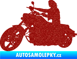 Samolepka Motorka 050 levá Ultra Metalic červená