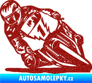 Samolepka Motorka 051 levá Ultra Metalic červená