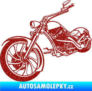 Samolepka Motorka chopper 002 levá Ultra Metalic červená