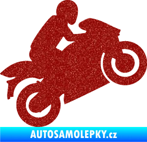 Samolepka Motorkář 007 pravá Ultra Metalic červená