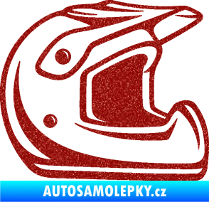 Samolepka Motorkářská helma 002 pravá Ultra Metalic červená