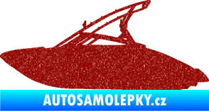 Samolepka Motorový člun 001 levá Ultra Metalic červená