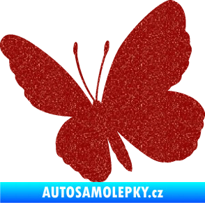 Samolepka Motýl 009 levá Ultra Metalic červená