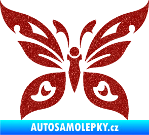 Samolepka Motýl 014 Ultra Metalic červená