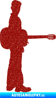 Samolepka Music 003 pravá hráč na kytaru Ultra Metalic červená