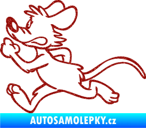 Samolepka Myš 001 levá sprintuje Ultra Metalic červená
