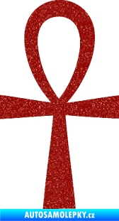 Samolepka Nilský kříž Ankh Ultra Metalic červená