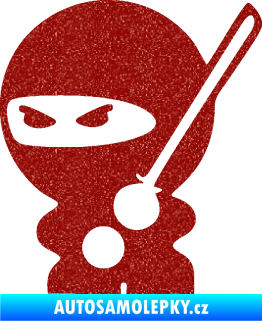 Samolepka Ninja baby 001 levá Ultra Metalic červená