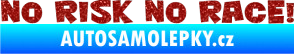 Samolepka No risk no race 001 Ultra Metalic červená