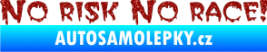 Samolepka No risk no race 002 Ultra Metalic červená