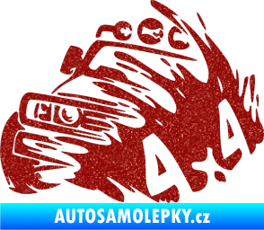 Samolepka Off Road 002 levá 4x4 Ultra Metalic červená