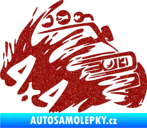 Samolepka Off Road 002 pravá 4x4 Ultra Metalic červená