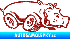 Samolepka Off Road 006 pravá hroch Ultra Metalic červená