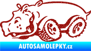 Samolepka Off Road 006 levá hroch Ultra Metalic červená
