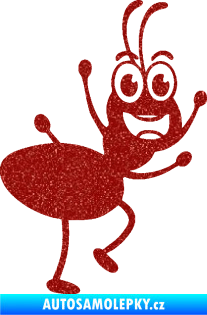 Samolepka Pan mravenec pravá Ultra Metalic červená
