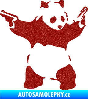 Samolepka Panda 007 pravá gangster Ultra Metalic červená