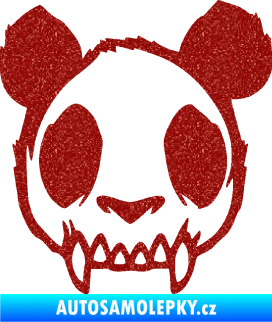 Samolepka Panda zombie  Ultra Metalic červená