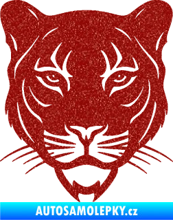 Samolepka Panter 002 hlava black panther Ultra Metalic červená