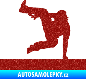 Samolepka Parkour 002 levá Ultra Metalic červená