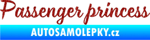Samolepka Passenger Princess 001 nápis Ultra Metalic červená