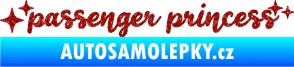 Samolepka Passenger Princess 002 nápis s hvězdičkami Ultra Metalic červená