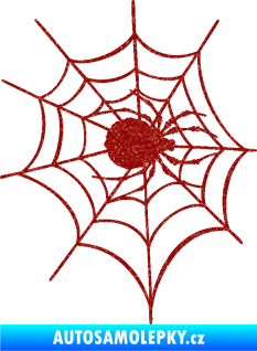 Samolepka Pavouk 016 pravá s pavučinou Ultra Metalic červená