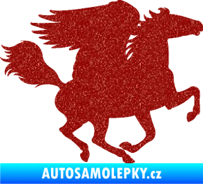Samolepka Pegas 001 pravá okřídlený kůň Ultra Metalic červená