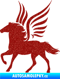 Samolepka Pegas 002 levá okřídlený kůň Ultra Metalic červená