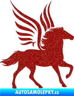 Samolepka Pegas 002 pravá okřídlený kůň Ultra Metalic červená