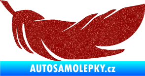 Samolepka Peříčko 007 pravá Ultra Metalic červená