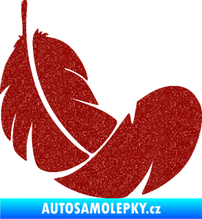 Samolepka Peříčko 008 pravá Ultra Metalic červená
