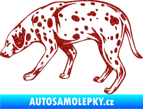 Samolepka Pes 001 levá Dalmatin Ultra Metalic červená