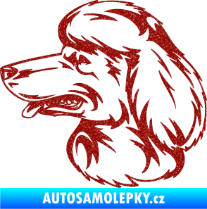 Samolepka Pes 013 levá Pudl Ultra Metalic červená