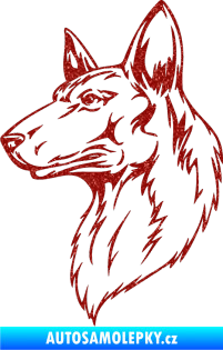 Samolepka Pes 019 levá Ultra Metalic červená