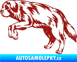 Samolepka Pes 034 levá Ultra Metalic červená
