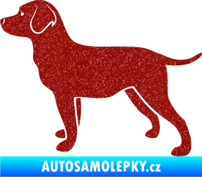 Samolepka Pes 062 levá Labrador Ultra Metalic červená