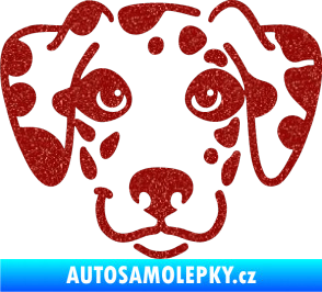 Samolepka Pes 064 Dalmatin Ultra Metalic červená