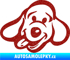 Samolepka Pes 078 levá Ultra Metalic červená