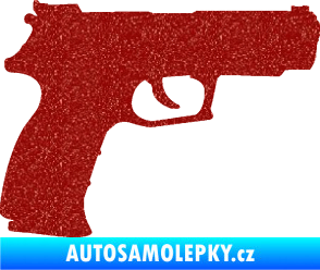 Samolepka Pistole 003 pravá Ultra Metalic červená
