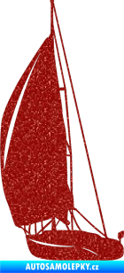 Samolepka Plachetnice 001 levá Ultra Metalic červená