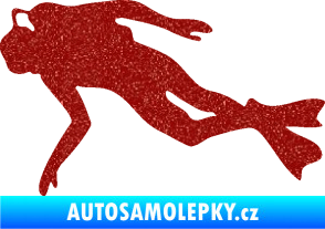 Samolepka Potápěč 002 levá Ultra Metalic červená