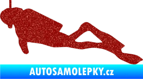 Samolepka Potápěč 009 levá Ultra Metalic červená